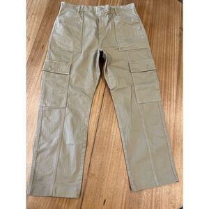 Madewell Pant Size 31 X 27 90s Straight Cargo Sand Dune Cotton Herringbone